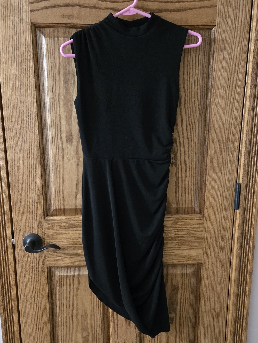See You Monday Black Sleeveless Asymmetrical Dress